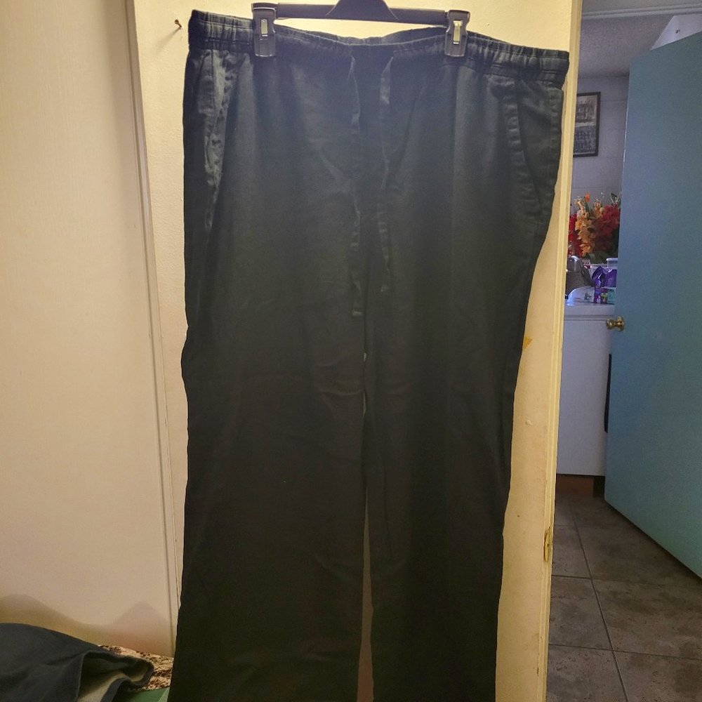 Black linen pants